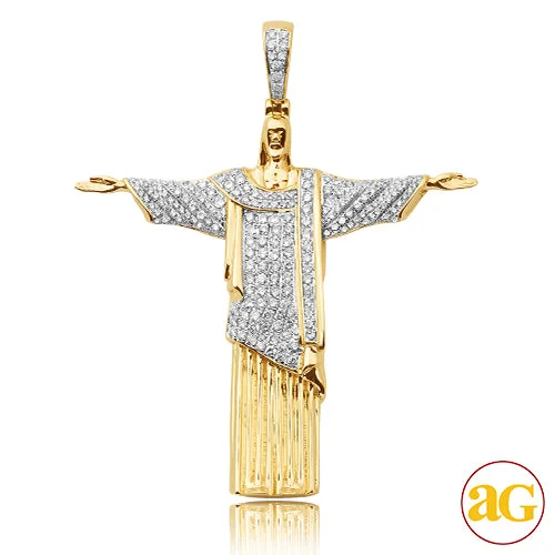 Rhinestone - Encrusted Crown Pendant for Little Girls' Dress - Up10KY 1.65CTW DIAMOND BRAZILIAN JESUS PENDANT Rhinestone - Encrusted Crown Pendant for Little Girls' Dress - Up10KY 1.65CTW DIAMOND BRAZILIAN JESUS PENDANT