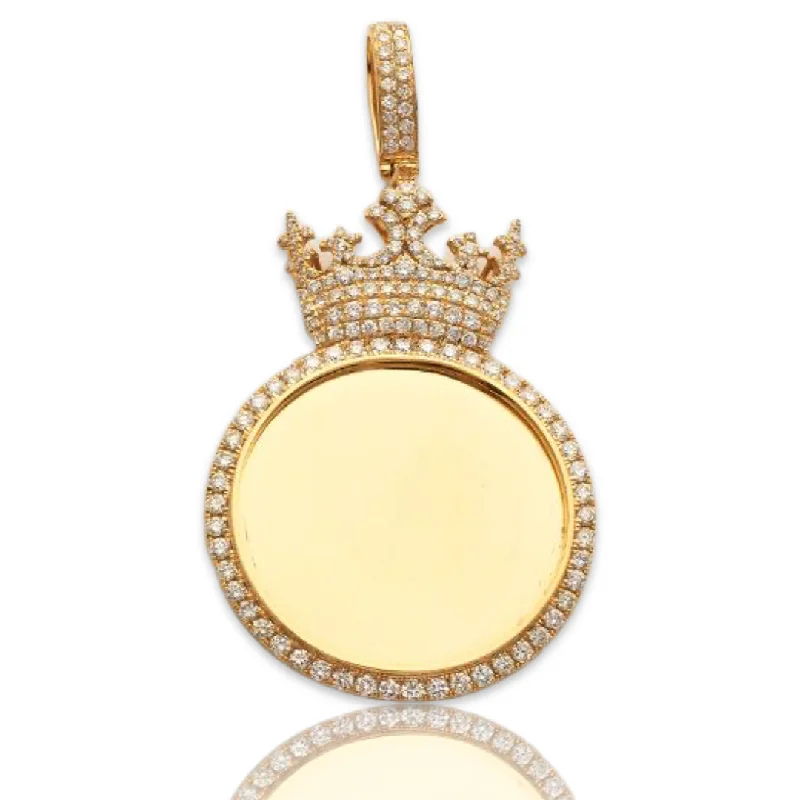 Magnetic - Locking Pendant with Hidden Compartment for Secret Messages10KY 1.65CTW DIAMOND ROUND MEMORY PENDANT WITH Magnetic - Locking Pendant with Hidden Compartment for Secret Messages10KY 1.65CTW DIAMOND ROUND MEMORY PENDANT WITH