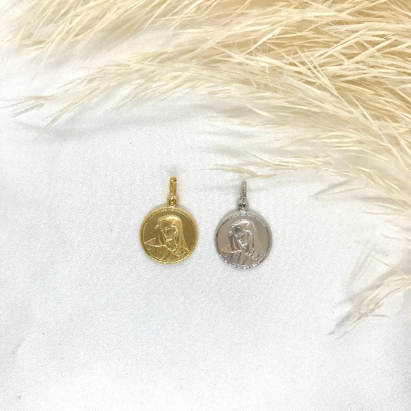 Military - Inspired Dog Tag Pendant with Engraved Service NumbersEngravable- 10k Gold Mother Mary Pendant Military - Inspired Dog Tag Pendant with Engraved Service NumbersEngravable- 10k Gold Mother Mary Pendant