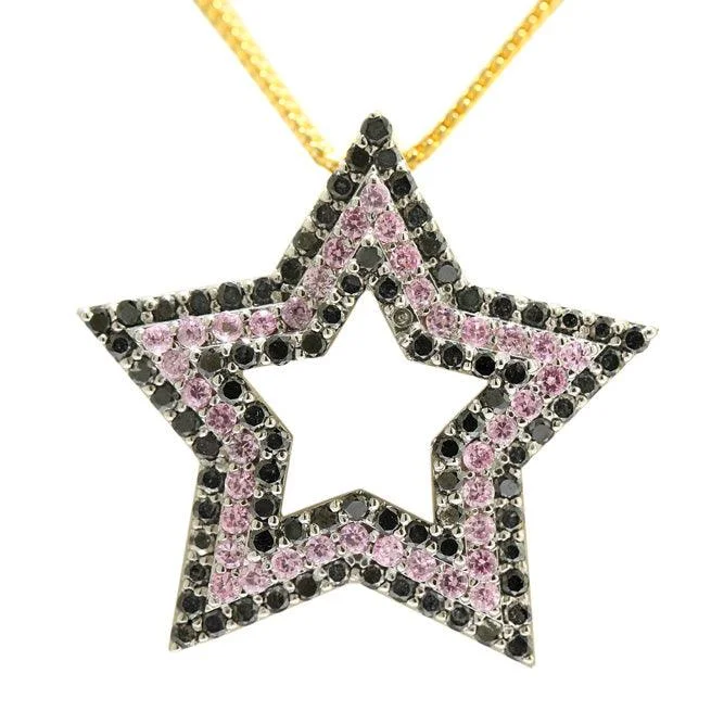Retro - Inspired Art Deco - Patterned Pendant in Silver for Vintage LoversP012 - DIAMOND STAR PENDANT Retro - Inspired Art Deco - Patterned Pendant in Silver for Vintage LoversP012 - DIAMOND STAR PENDANT