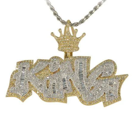 Adjustable - Chain Cubic Zirconia Solitaire Pendant for a Sparkling GiftGNS122264 - Diamond King Crown Pendant Adjustable - Chain Cubic Zirconia Solitaire Pendant for a Sparkling GiftGNS122264 - Diamond King Crown Pendant