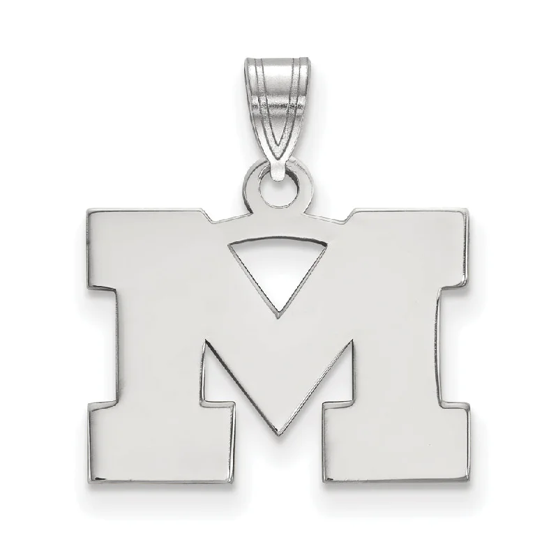Tassel - Trimmed Amethyst Pendant Necklace for Festival - Goers10k White Gold U. of Michigan Small Initial M Pendant Tassel - Trimmed Amethyst Pendant Necklace for Festival - Goers10k White Gold U. of Michigan Small Initial M Pendant