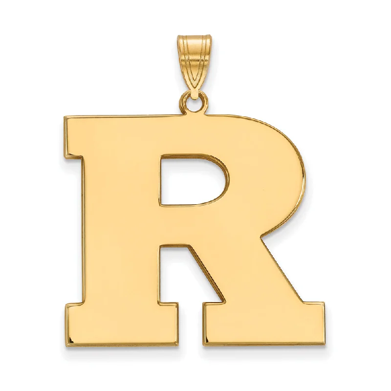 Pave - Set Cubic Zirconia Crown Pendant Necklace for Little Princess - Themed Birthday Parties10k Yellow Gold Rutgers XL Initial R Pendant Pave - Set Cubic Zirconia Crown Pendant Necklace for Little Princess - Themed Birthday Parties10k Yellow Gold Rutgers XL Initial R Pendant
