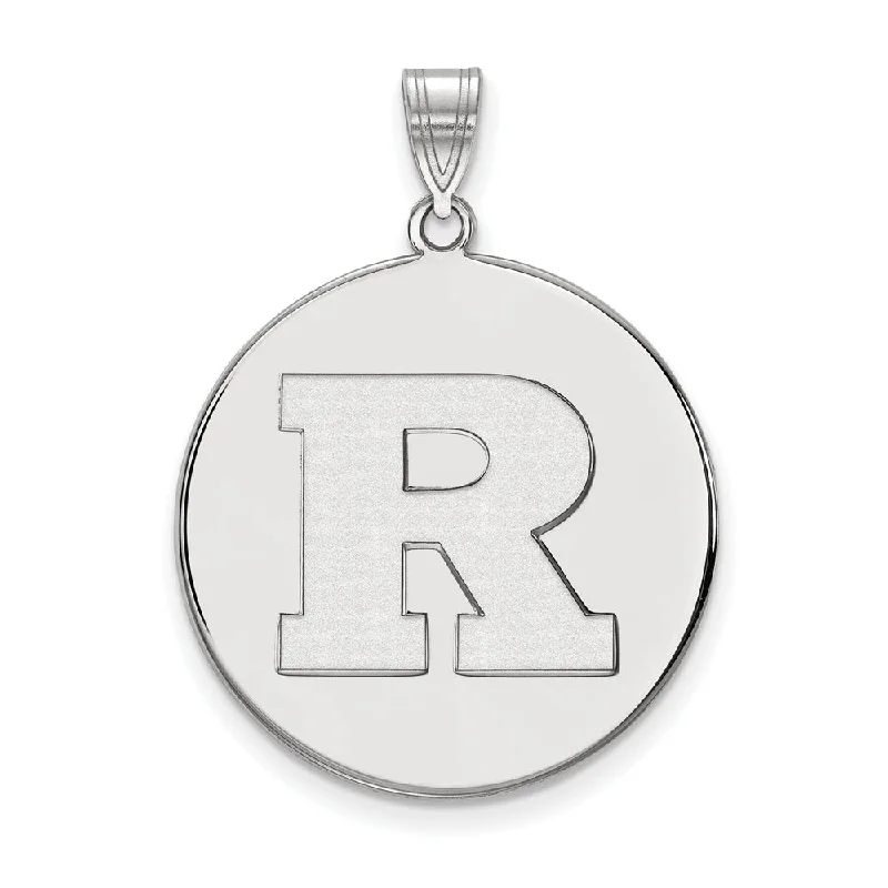 Heart - Shaped Garnet Pendant Necklace with a Pearl - Accented Chain for a Romantic Valentine's DaySterling Silver Rutgers XL Initial R Disc Pendant Heart - Shaped Garnet Pendant Necklace with a Pearl - Accented Chain for a Romantic Valentine's DaySterling Silver Rutgers XL Initial R Disc Pendant