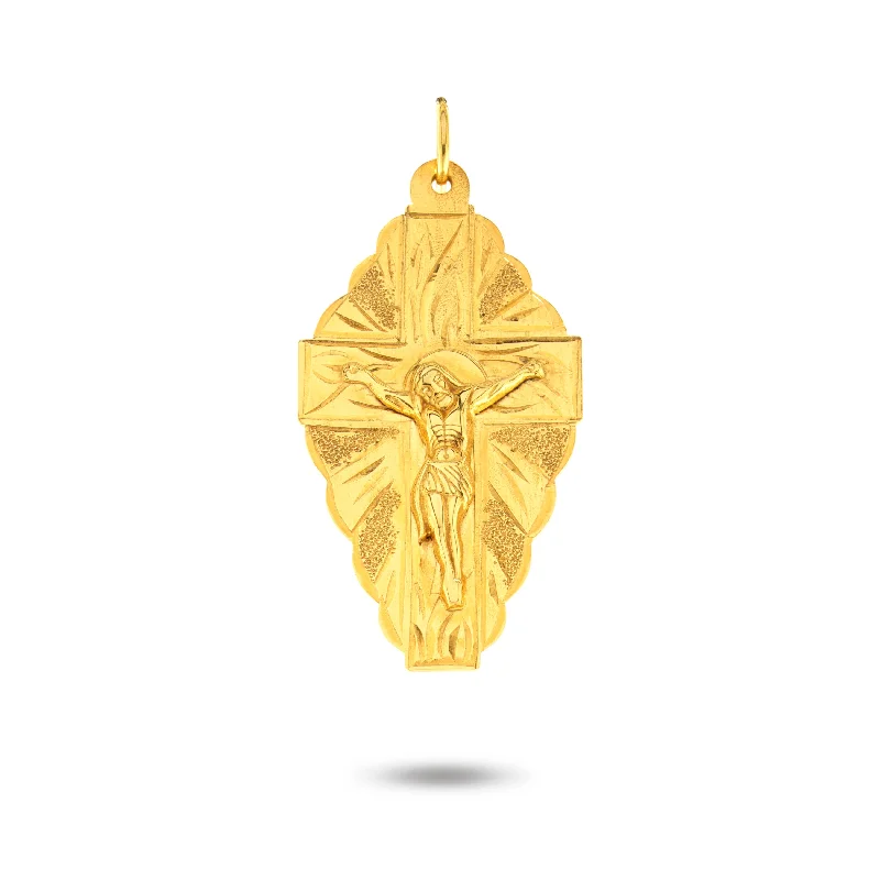 18K Gold - Plated Angel Wing Pendant for a Symbolic and Elegant Accessory14K Yellow Gold Spanish Cross Pendant | Statue of Jesus 18K Gold - Plated Angel Wing Pendant for a Symbolic and Elegant Accessory14K Yellow Gold Spanish Cross Pendant | Statue of Jesus