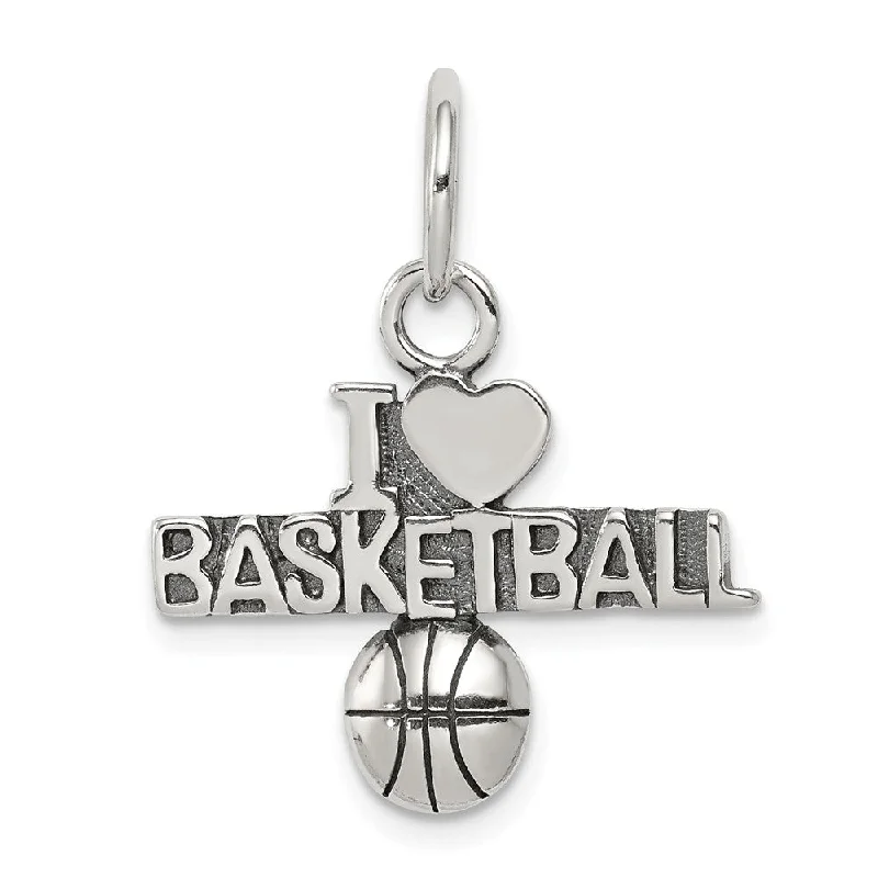 Zodiac Sign Pendant Necklace in Rose Gold for Astrology EnthusiastsSterling Silver Antiqued I Heart Basketball Script Pendant Zodiac Sign Pendant Necklace in Rose Gold for Astrology EnthusiastsSterling Silver Antiqued I Heart Basketball Script Pendant