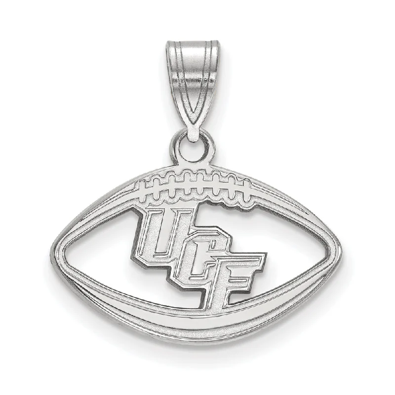 Tassel - Trimmed Amethyst Pendant Necklace for Festival - GoersSterling Silver Central Florida Football Pendant Tassel - Trimmed Amethyst Pendant Necklace for Festival - GoersSterling Silver Central Florida Football Pendant