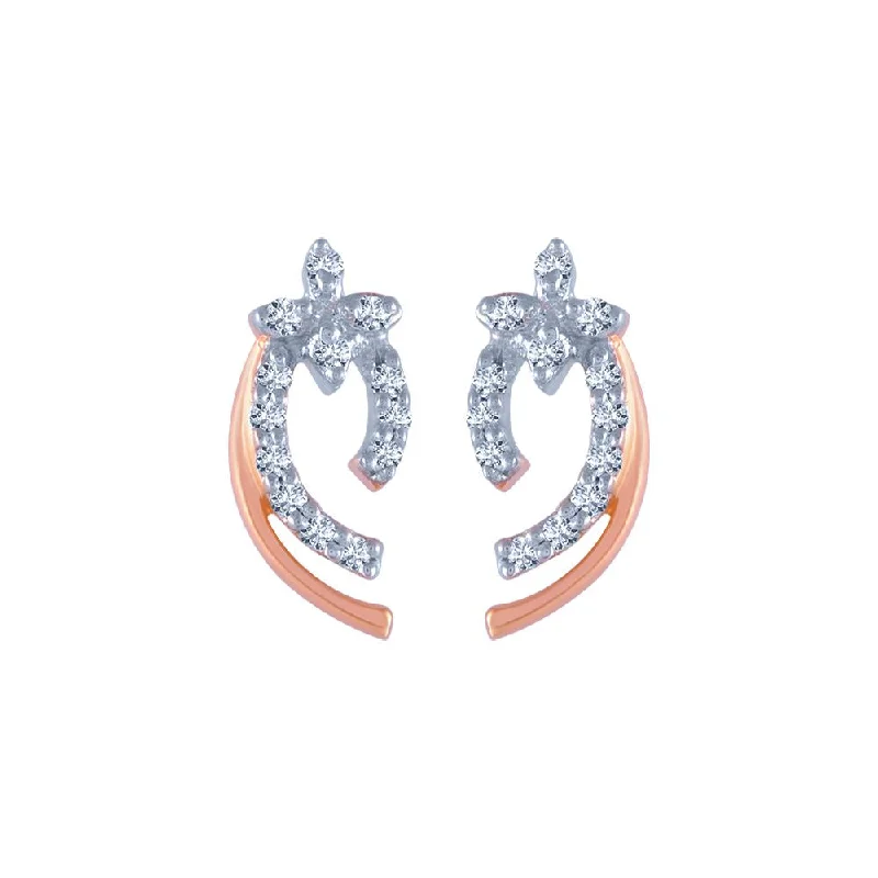 Vintage - Inspired Filigree - Worked Stud Earrings in Gold - Tone for an Antique Aesthetic18k (750) Rose Gold And Diamond Stud Earrings For Women Vintage - Inspired Filigree - Worked Stud Earrings in Gold - Tone for an Antique Aesthetic18k (750) Rose Gold And Diamond Stud Earrings For Women