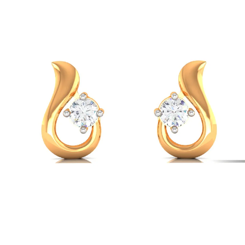 Rose Gold - Tone Geometric - Patterned Stud Earrings for a Modern and Trendy Look18k Unique Designed Diamond Gold Earrings Rose Gold - Tone Geometric - Patterned Stud Earrings for a Modern and Trendy Look18k Unique Designed Diamond Gold Earrings