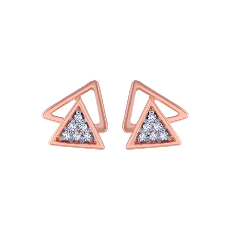 Two - Tone Gold and Silver Plated Clover Stud Earrings for a Lucky and Stylish Symbol18KT (750) Rose Gold And Diamond Stud Earrings For Women Two - Tone Gold and Silver Plated Clover Stud Earrings for a Lucky and Stylish Symbol18KT (750) Rose Gold And Diamond Stud Earrings For Women
