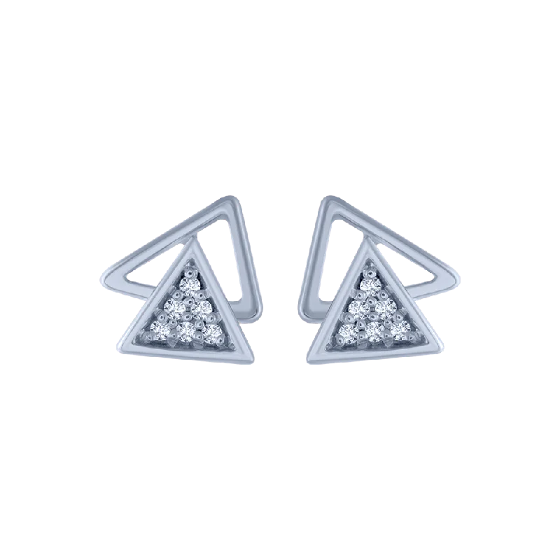 Glow - in - the - Dark Star Stud Earrings for a Mysterious and Night - Time - Friendly Accessory18KT (750) White Gold And Diamond Stud Earrings For Women Glow - in - the - Dark Star Stud Earrings for a Mysterious and Night - Time - Friendly Accessory18KT (750) White Gold And Diamond Stud Earrings For Women