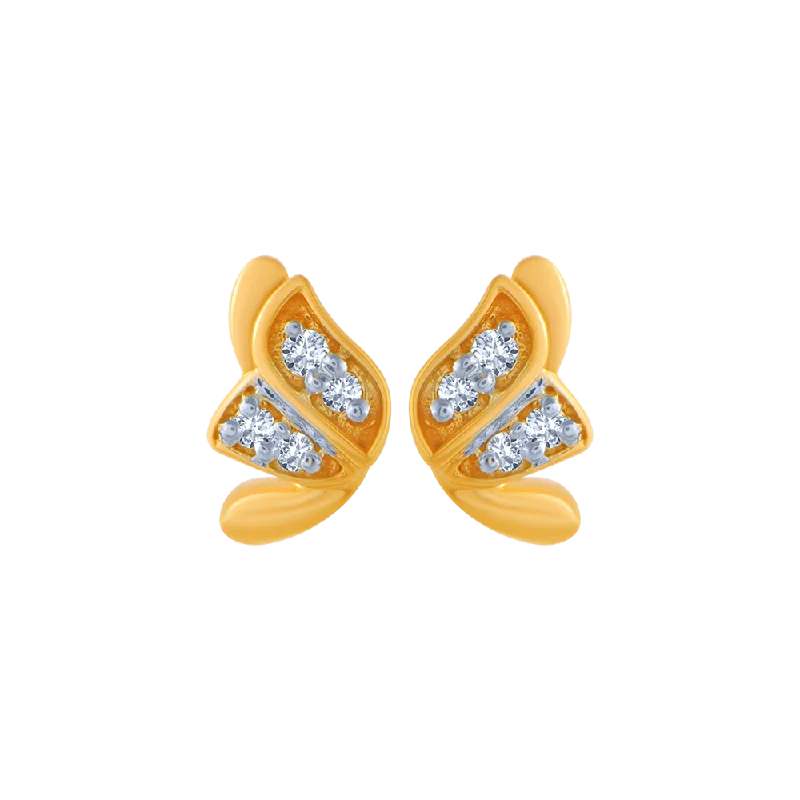 Multicolored Bead - Embellished Stud Earrings in Turquoise and Coral for a Tropical Look18KT (750) Yellow Gold And Diamond Stud Earrings For Women Multicolored Bead - Embellished Stud Earrings in Turquoise and Coral for a Tropical Look18KT (750) Yellow Gold And Diamond Stud Earrings For Women