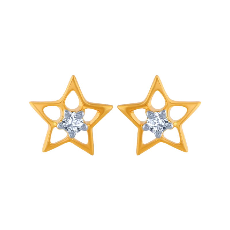 Magnetic - Back Stud Earrings in Black for Easy and Comfortable Wear18KT (750) Yellow Gold And Diamond Stud Earrings For Women Magnetic - Back Stud Earrings in Black for Easy and Comfortable Wear18KT (750) Yellow Gold And Diamond Stud Earrings For Women