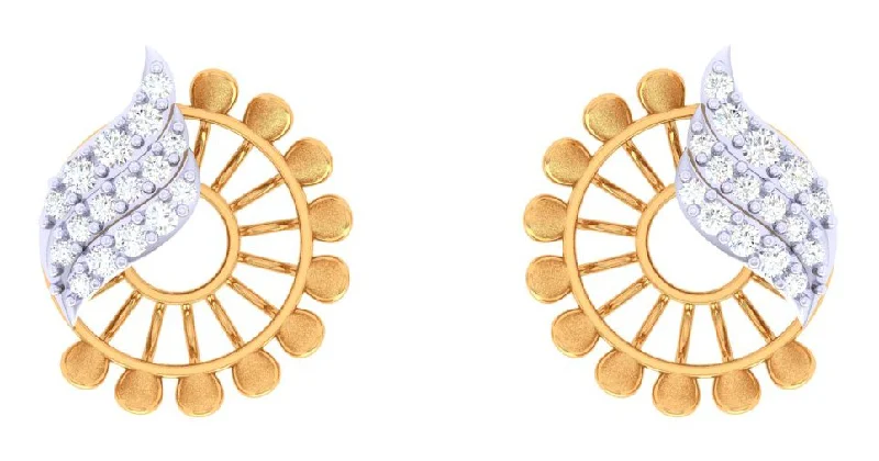 14K Gold Plated Heart - Shaped Stud Earrings for a Romantic and Feminine LookLatest Diamond Earrings Design With Gold 14K Gold Plated Heart - Shaped Stud Earrings for a Romantic and Feminine LookLatest Diamond Earrings Design With Gold